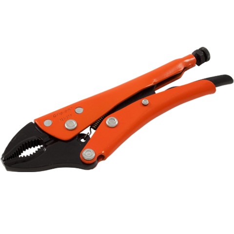 Grip-on® Locking Pliers-Curved Jaws with Wire Cutter